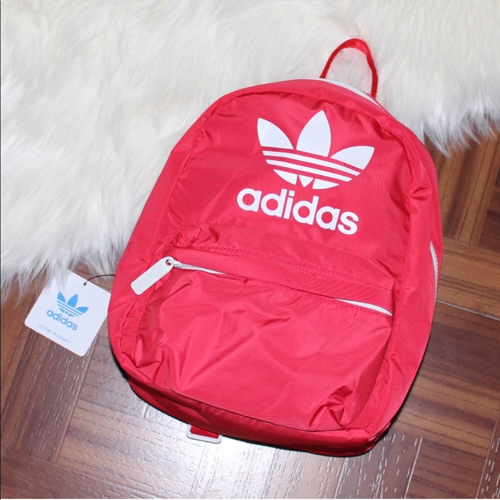 ❤️🌟Host Pick ⭐️❤️Adidas red satin backpack NWT mini